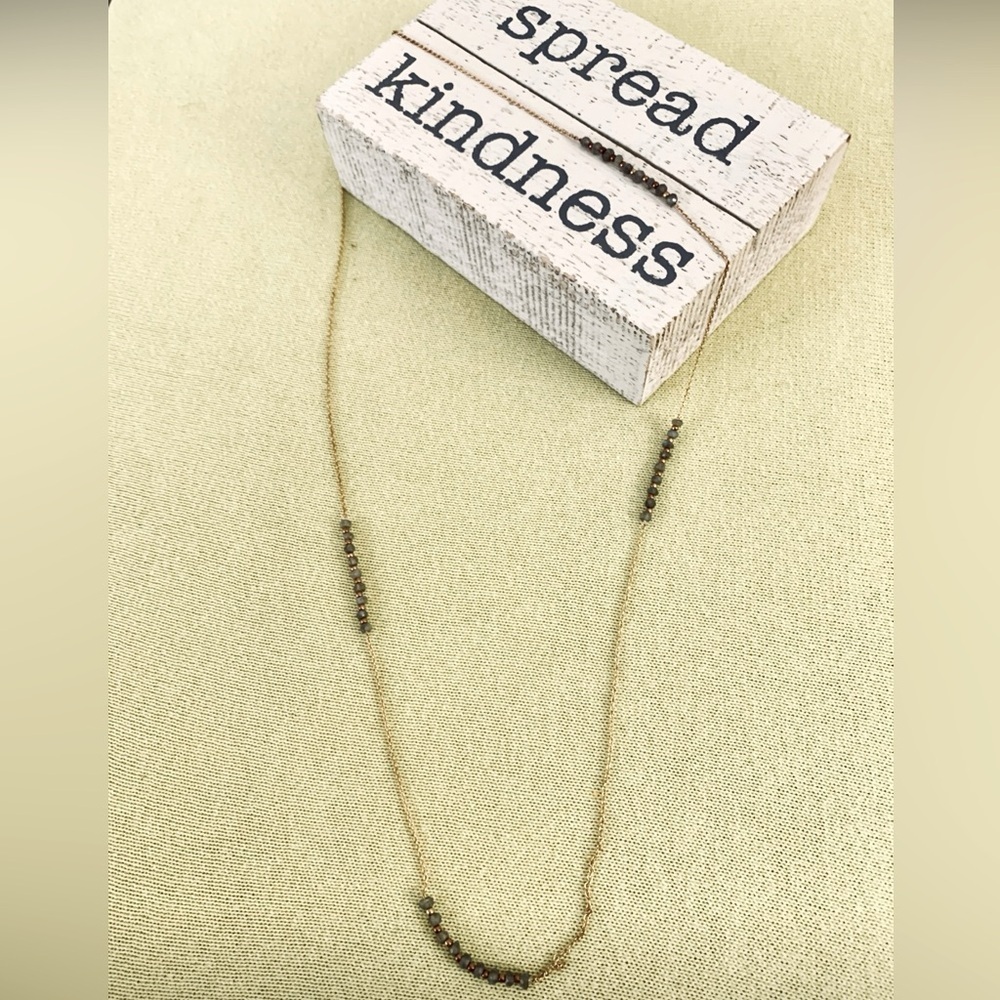 Gorjana Pyrite Rounds On Long Gold Chain Necklace — image 3 of 6
